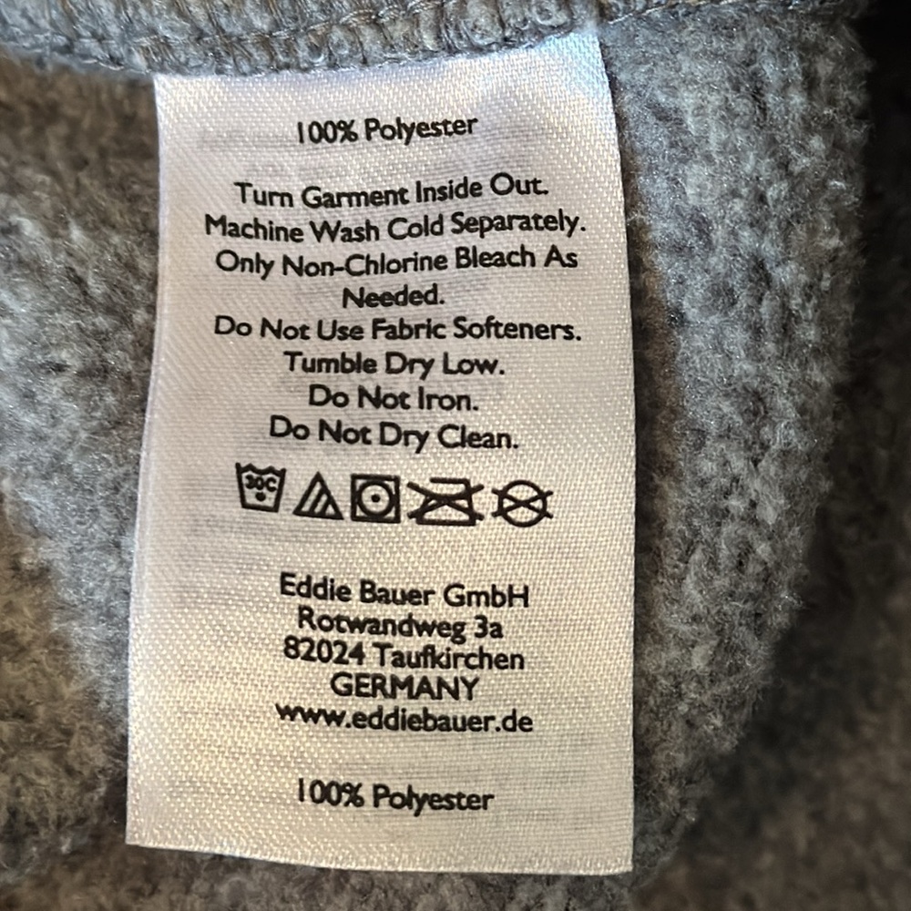 Eddie Bauer Quarter Button Up Pullover Fleece Sz M - image 6